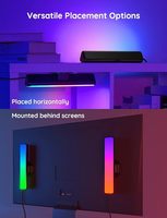 Barres lumineuses LED intelligentes RGBICWW WiFi pour téléviseurs, avec modes scène et musique, pour le jeu, les images, l'ordinateur, la décoration de la pièce