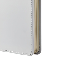 Carnet en cuir PU personnalisé par sublimation, A6, couverture blanche vierge, pages lignées, journal d'affaires, agenda promotionnel
