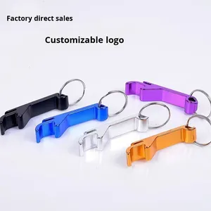 Nhà máy cung cấp trực tiếp tùy chỉnh in logo sáng tạo hợp kim nhôm bia mở chai Keychain vật liệu kim loại - Product Image 2
