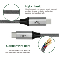 Kabel Data Transfer Tipe-C Justlink 100W 10Gbps 20V 5A Max Pengisian Cepat untuk Laptop, Tablet, dan Ponsel