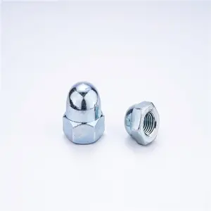 中国批发DIN1587不锈钢六角法兰盖螺母圆顶螺母