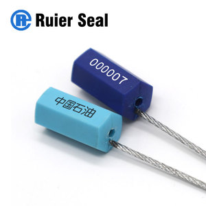 Precinto de alambre de acero hexagonal M112 de 1.8mm de espesor con cabeza de bloqueo metálica recubierta de ABS para logística, transporte y petroquímicos - Product Image 3