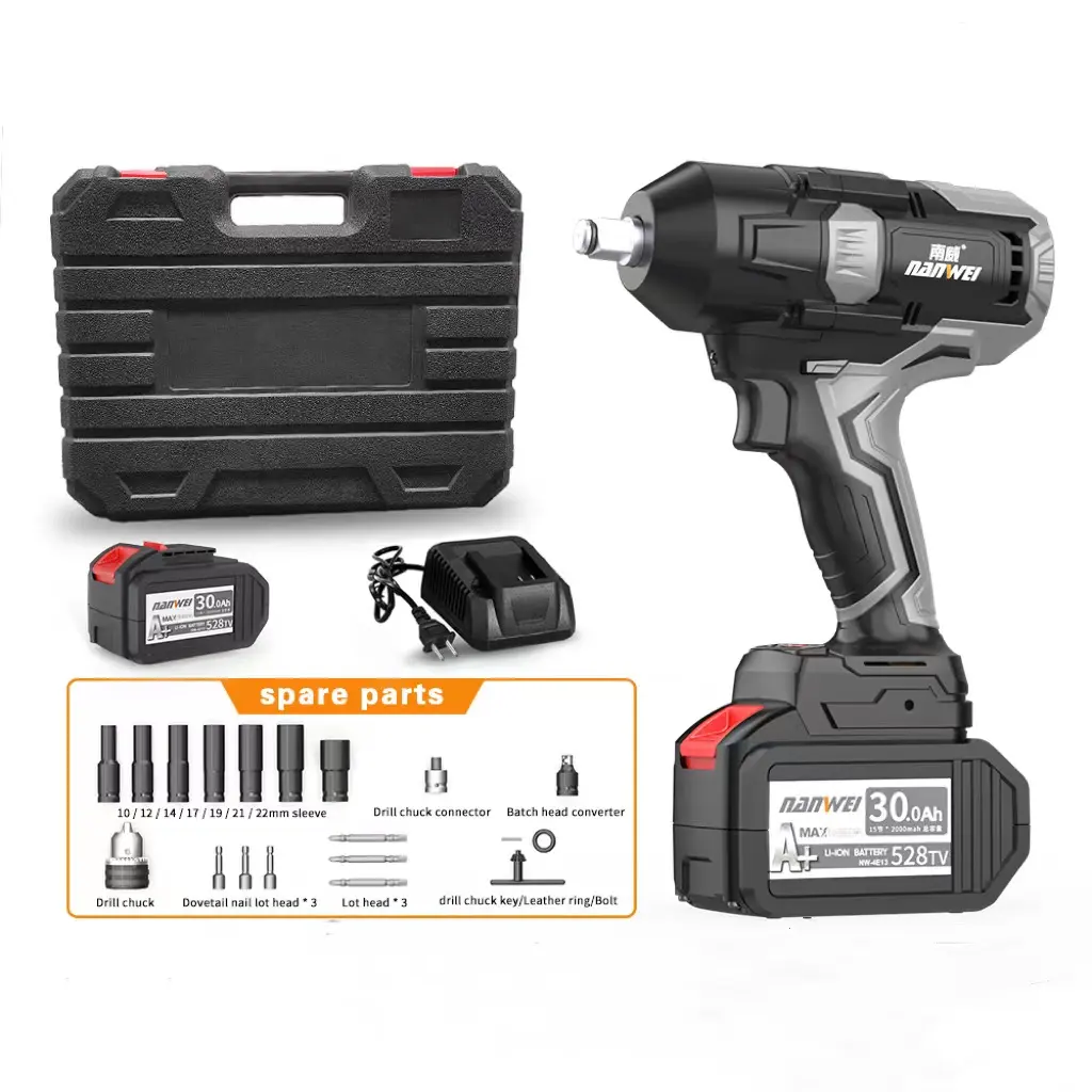 NANWEI 600N/21V Brushless Electric Wrench Power Drills power wrenches cordless Home Tools