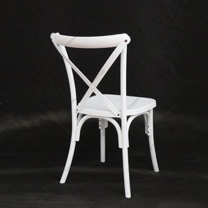 جودة عالية محمولة البلوط عبر مسند الظهر كرسي تكديس للاستخدام في الهواء الطلق الحدائق حفلات الزفاف الحانات الطعام الأبيض البلوط تأجير صغيرة - Product Image 3