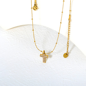 สร้อยคอจี้รูปกางเขน สแตนเลส รูปหัวใจ ใส่ได้ทุกวันสำหรับทุกเพศ - Product Image 4