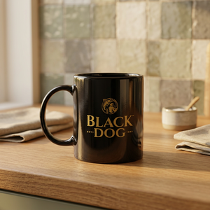 Black ceramic coffee mug Printed ceramic <b>tea</b> cup Customizable ceramic mug Elegant black - Product Image 2