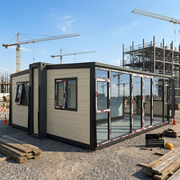 Maison conteneur préfabriquée de luxe extensible à deux étages, type duplex, 40 pieds, villa moderne avec design intérieur entièrement fini et caractéristiques respirantes