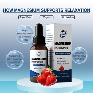 OEM ODM Gotas Líquidas de Magnesio de Venta Caliente para Adultos, Suplementos para Calmar y Relajar los Músculos con Manzanilla, L-Teanina y GABA - Product Image 2