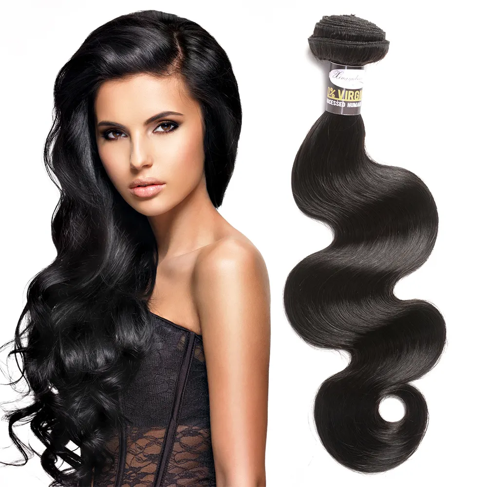 Indian Cuticle Aligned Virgin Hair Vendor Human Hair Extension 8a Grade Natural Color Body Wave Human Hair Weaves and Bundles