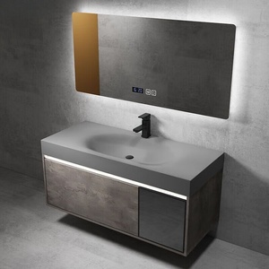 Simple integrated bathroom cabinet combination bathroom sink smart <b>wall</b> cabinet - Product Image 5