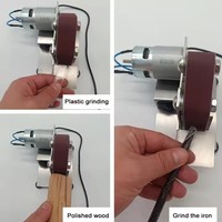 Meuleuse multifonctionnelle 15/25mm Mini ponceuse à bande électrique DIY Polissage Rectifieuse Cutter Edge Sharpener
