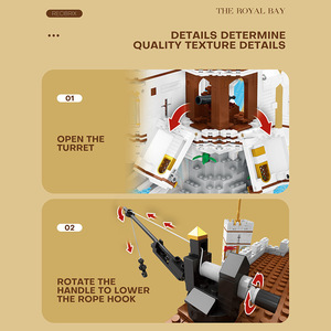 Reobrix Royal Bay Pier Model Building <b>Blocks</b> 66013 Educational Assembly Toy for Teens and Adults - Product Image 2