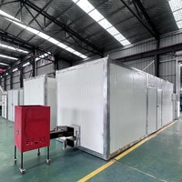 Salle de séchage commerciale des aliments d'une capacité de 1000kg-Contrôle automatique de la température Circulation d'air chaud à basse température pour fruits de mer/légumes/fruits Jerky