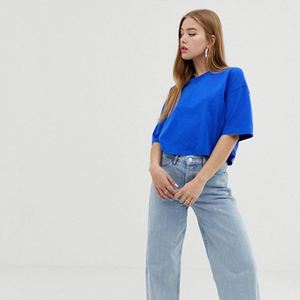 Custom Women Sexy Crewneck Loose Crop <b>Top</b> T Shirts Fashion Pocket <b>Ladies</b> <b>Short</b> <b>Sleeve</b> Women T Shirt Cotton 100 - Product Image 5