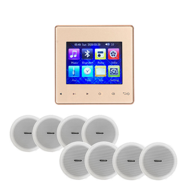 SP-PW425F+8PCS CR620 BT Stereo Smart Home Audio Active Multimedia Amplifier Modul Plate