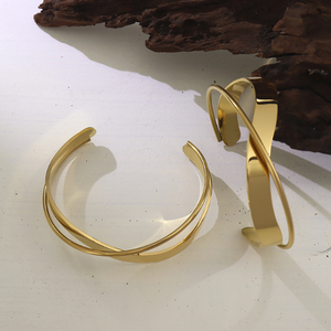 Brazaletes de Acero Inoxidable Populares, Corte Simple, Pulido Brillante, Forma de C, Logotipo Personalizable - Product Image 3