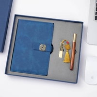 Journée de l'enseignant de style rétro chinois réunion de bureau d'affaires cahiers A5 de marque, clés USB, coffret cadeau