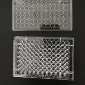 Dengan penutup kunci/penutup tertutup 96 lubang datar, pelat budaya bakteri sel dasar datar - Product Image 4
