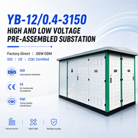 Transformateur de distribution compact de type boîte pour intégration de système extérieur de sous-station préfabriquée pour projets utilitaires YB-12 12kV 3150kVA