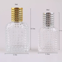 Botella de Perfume de Vidrio Vacía Personalizable, 30ml 50ml 100ml, a Prueba de Fugas, con Pulverizador de Aluminio, Tapa con Diseño de Espiga, Color Personalizable