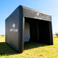 Tente de simulation de golf gonflable pour le jeu de golf et le visionnage de sports en direct, tente gonflable pour le golf pour le team building