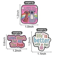 Broche en émail avec citation pour les amoureux des chiens, motif patte arc-en-ciel colorée, en métal, pour veste, sac à dos, sac, ornement, accessoire de mode