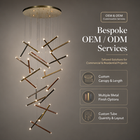 Lustre encastré en cristal doré titane de luxe, luminaire suspendu pour escalier LED LG-BY325