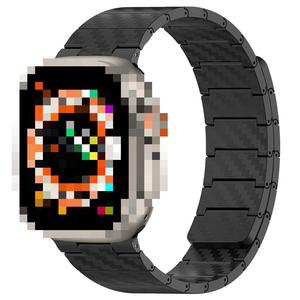 Fibbia magnetica fibra di carbonio cinturino per Appl e <span class=keywords><strong>Watch</strong></span> <span class=keywords><strong>Ultra</strong></span> 8 7 6 5 4 3 2 SE - Product Image 6