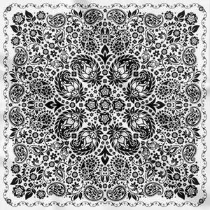 Pañuelo de Seda 90x90, Pañuelo Bandana de Seda Personalizado, Pañuelos de Seda con Diseños de Patrones Culturales para Viajeros Globales y Amantes del Arte - Product Image 3