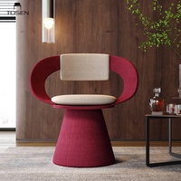 Chaise à dossier créatif, chaise de salle à manger de luxe légère, chaise de salon pivotante, chaise de loisirs moderne et minimaliste de designer
