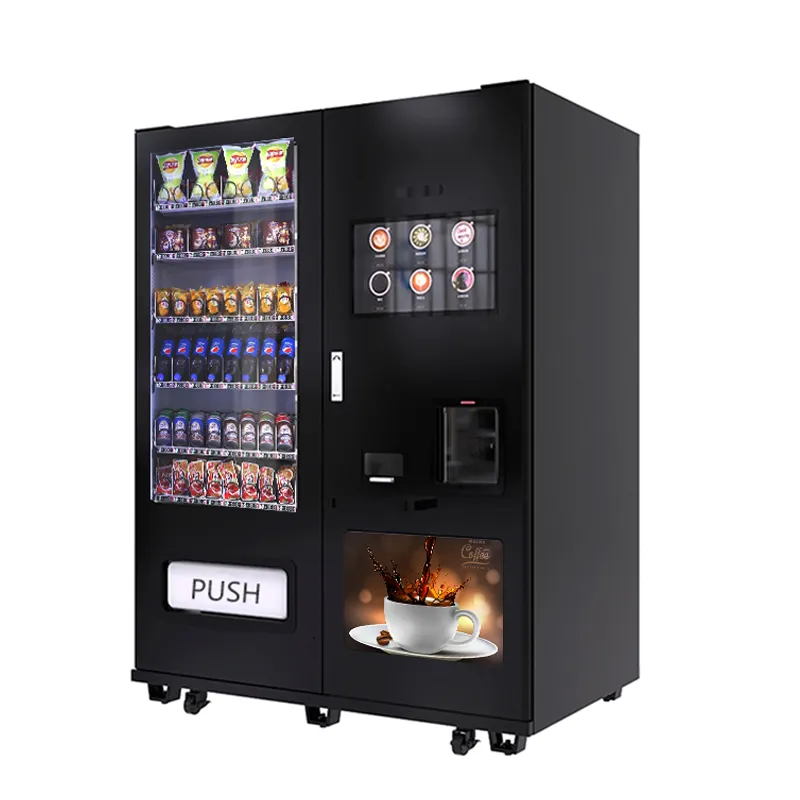 Distributeur automatique de café commercial, distributeur automatique de snacks, boissons froides, glace