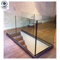Prix d'usine : Balustrades de balcon à profil en U et garde-corps en verre moderne à profil en U pour piscine