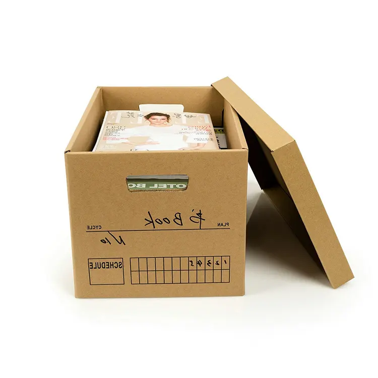 Caja de cartón corrugada con Logo personalizado, cajas de cartón para mudanza