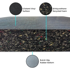 Tapis <span class=keywords><strong>de</strong></span> judo LinyiQueen Mat Tatami 1m*1m*4cm Antidérapant et non toxique pour le taekwondo, le judo, le kickboxing, le jiu-jitsu brésilien - Product Image 3