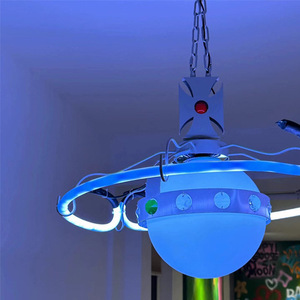 Lámpara de araña decorativa UFO con luz LED E27 de un solo cabezal y forma redonda para el hogar, dormitorio, habitación infantil, restaurante, bar. - Product Image 2