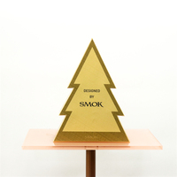 Boîte cadeau de luxe personnalisée en forme de sapin de Noël, en carton pliable, pour la promotion des fêtes et l'affichage en magasin