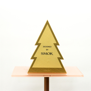 Scatola Regalo di Lusso Personalizzata a Forma di Albero di Natale in Oro, Confezione Pieghevole in Cartone per Esposizione Promozionale Festiva - Product Image 1