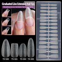 240 faux ongles en ABS pré-marqués mats à presser, formes courtes cercueil et longues ovales, personnalisables pour DIY, emballés en boîte, pour la manucure artistique