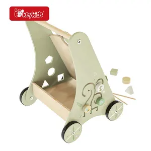 Montessori Push Spielzeug Holz 2in 1 Aktivität Baby Walker mit OEM W16E240