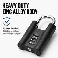 Cadenas robuste en alliage de zinc à combinaison, cadenas haute résistance pour boîte à outils, conteneur, rangement extérieur, casier – Importation en gros