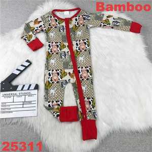 Pijamas de Bambú con Personajes de <span class=keywords><strong>West</strong></span> & Food para Bebés, Mameluco con Cremallera para Niños Pequeños, Pijamas de Bambú Viscosa, Cajas Misteriosas, Conjuntos de Ropa para Niñas - Product Image 3