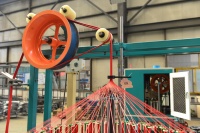 Machine à tresser pour gaines de câbles isolantes en caoutchouc de silicone résistant au feu, tube en fibre de verre à 96 brins CE