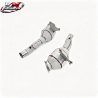 KM SS304 Downpipe catalytique haute performance pour Ferrari 458 Italia Speciale Spider 4.5L V8 – Amélioration des performances d'échappement sportif