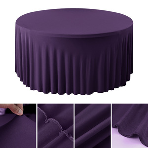 Fani Set di 10 Tovaglie Moderne in Poliestere Avorio da 90 Pollici, Resistenti alle Macchie e alle Pieghe, Lavabili, per Matrimoni/Feste/Buffet - Product Image 2