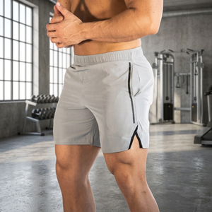 Shorts de course 2-en-1 blancs à séchage rapide, respirants, avec taille élastique, doublure intérieure, pour la gym, l'entraînement, légers, vente en gros - Product Image 2
