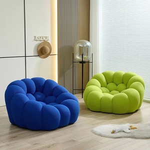 Fauteuil bulle moderne VL, fauteuil inclinable individuel, canapé paresseux en tissu éponge moelleux pour salon, hôtel, villa - Product Image 1