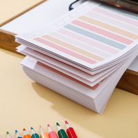50 hojas para hacer lista Bloc de notas color para hacer lista notas adhesivas Bloc de notas adhesivo planificador diario portátil lista de verificación de comestibles Bloc de notas