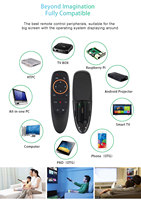 Alta calidad G10S Voice Fly Air Mouse AAA batería 2,4G giroscopio inalámbrico detección Mini teclado para Android TV Box Mini PC