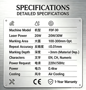Machine de marquage et gravure laser CO2 haute vitesse 30W pour verre et bouteilles d'eau transparentes en PET, avec certification CE de haute qualité - Product Image 5