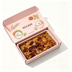 Caja de Embalaje Plegable para Pollo Asado BBQ, Caja para Arroz con su Información Personalizada, Contenedor de Comida para Llevar con Tapa - Product Image 6